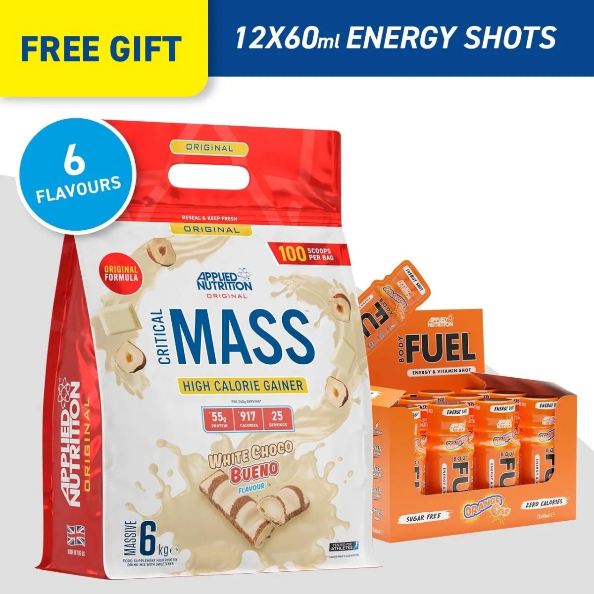 Critical Mass Original 6kg High Calorie Gainer (25 Servings)