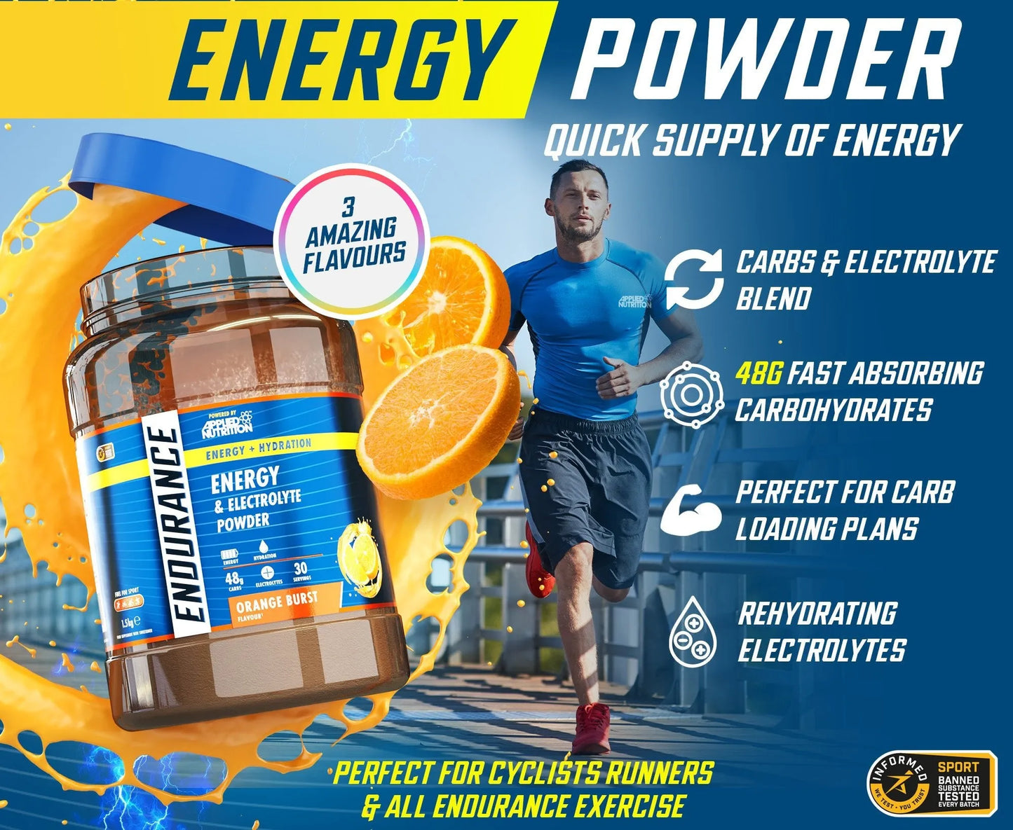 Endurance Carb & Electrolyte Beutelchen Probe - Energie 50g