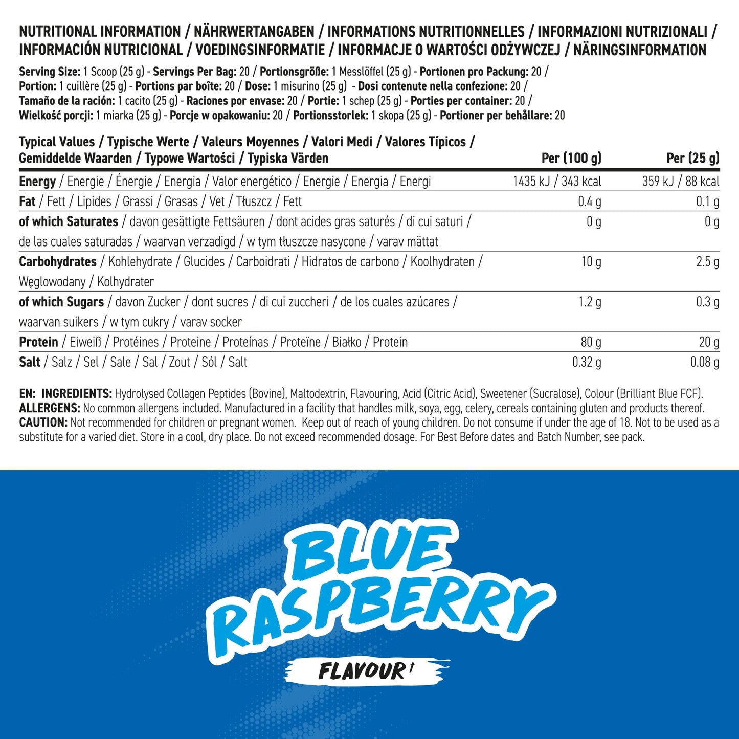 BODYFUEL Clear Beef Protein Isolate 500g (20 Servings)
