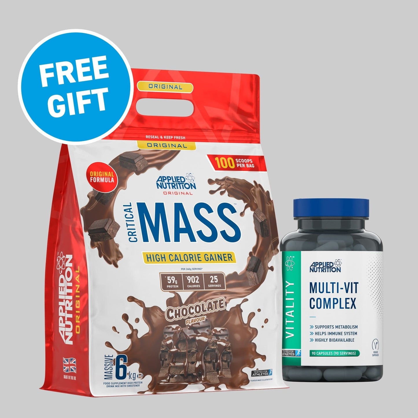 Critical Mass Original 6kg High Calorie Gainer (25 Servings)