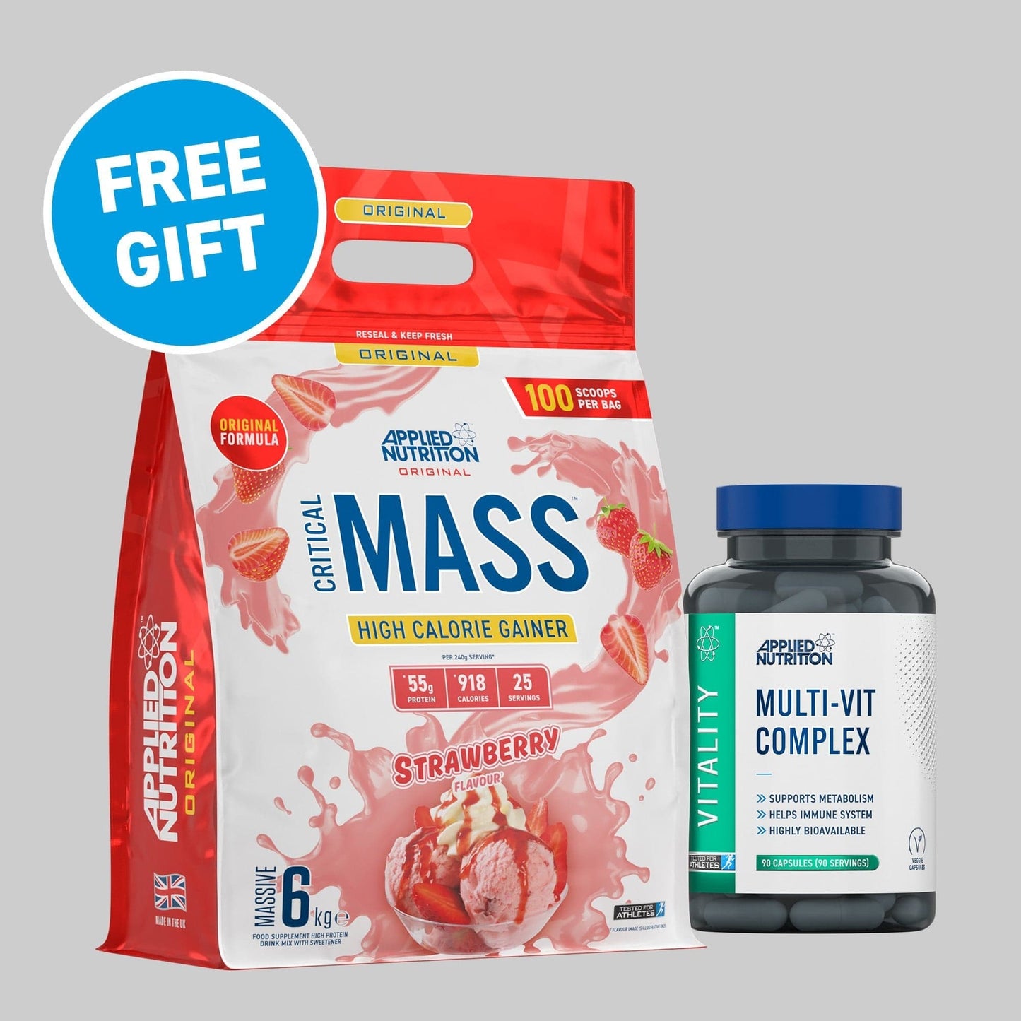 Critical Mass Original 6kg High Calorie Gainer (25 Servings)