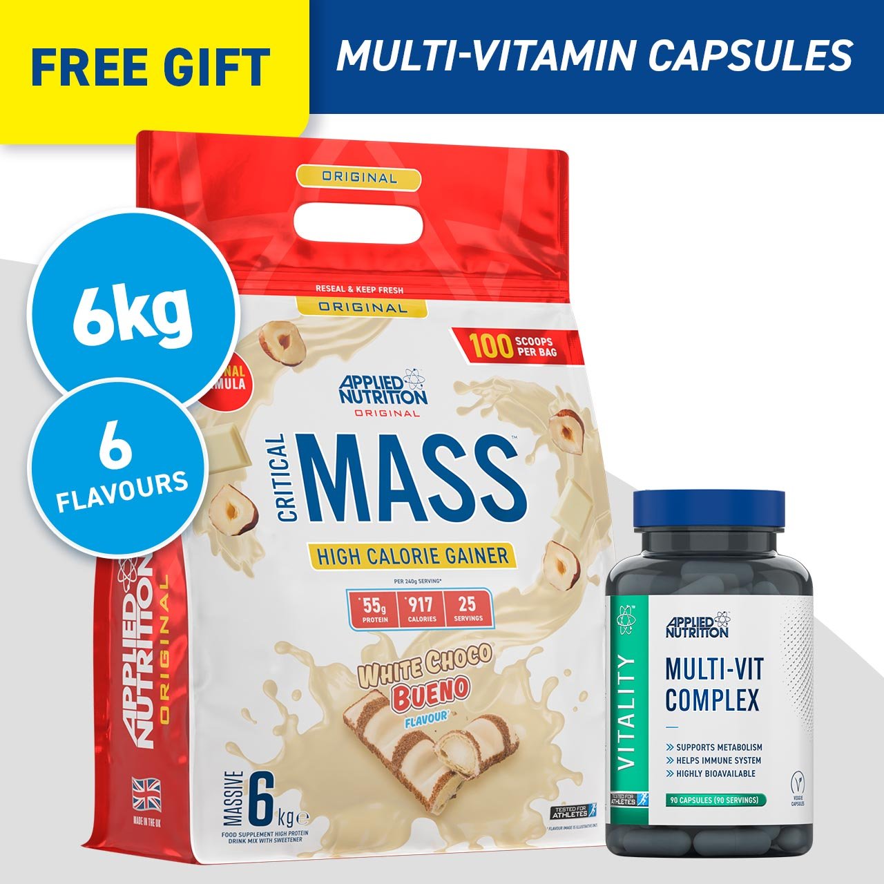 Critical Mass Original 6kg High Calorie Gainer (25 Servings)