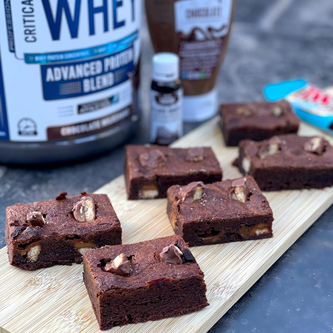 Protein Twix Brownies