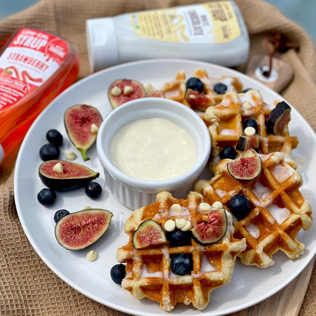 Fig & Blueberry, White Chocolate Waffles