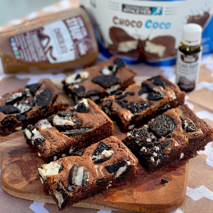 Flourless Protein Oreo Brownies