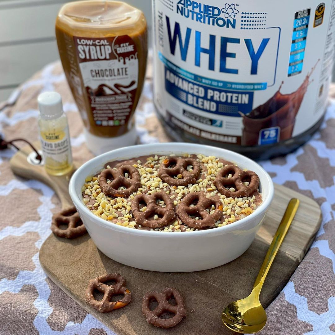 Choc Pretzel Protein Overnight Oats