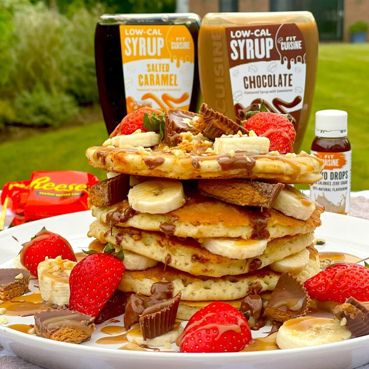 Protein Peanut Butter Cup Pancakes