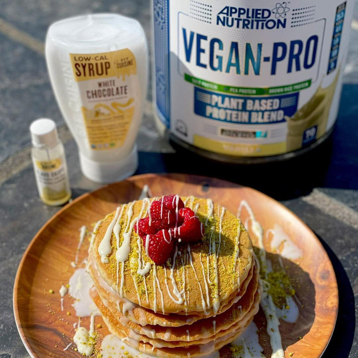 Pistachio Protein Pancakes, Vegan