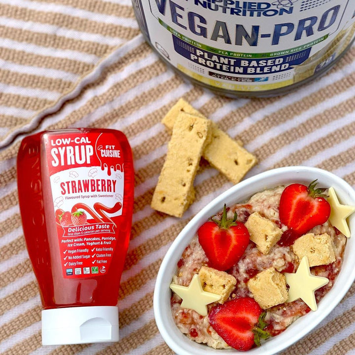 Vegan Strawberry Shortbread Overnight Oats