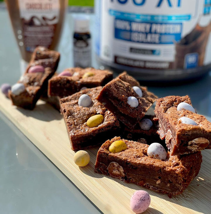 Mini Egg Protein Brownie