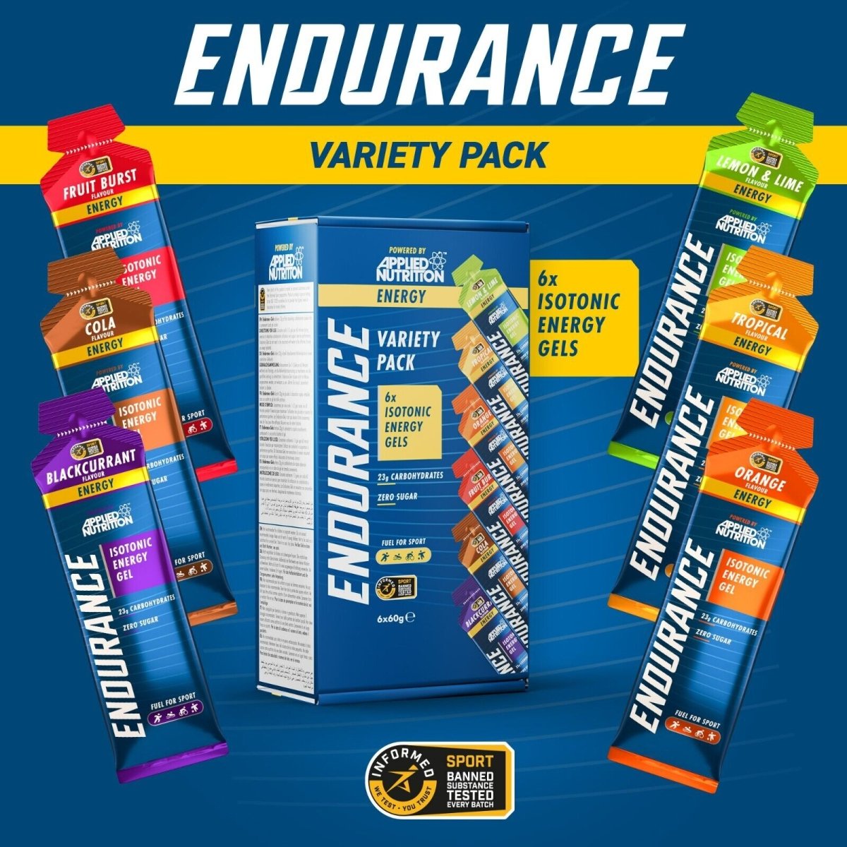 6 PACK - GEL ENDURANCE VARIETY - ENERGY