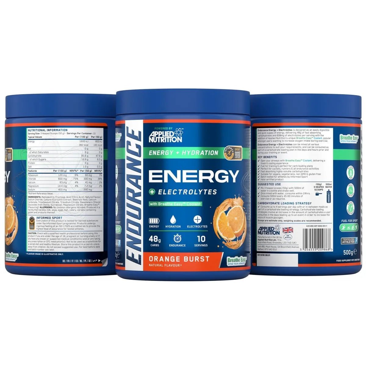 Endurance Breathe – Energie- und Hydratationspulver 1,5 kg (30 Portionen)