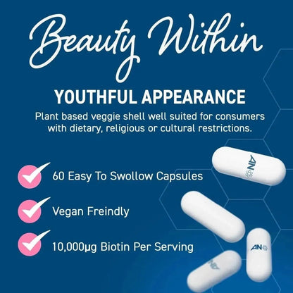 Kollagenkapseln für Haare, Haut und Nägel - 30 Portionen