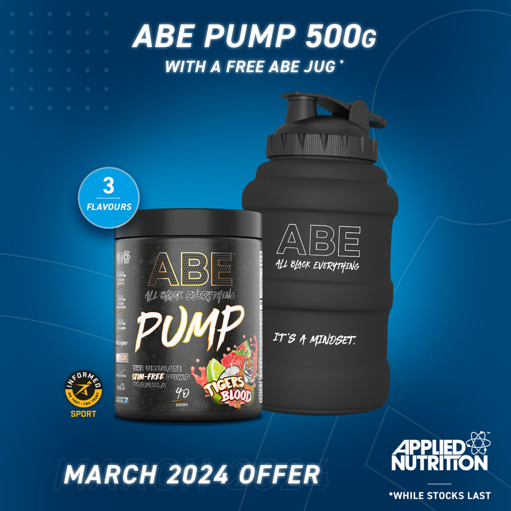 ABE Pump - Zero Stim Pre-Workout (500g) – Applied Nutrition Ltd