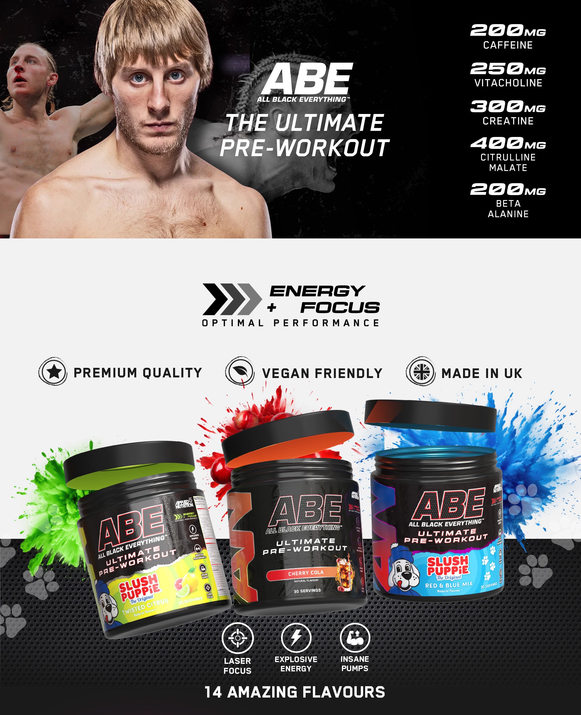 ABE All Black Everything Pre‑Workout 375g – Applied Nutrition plc