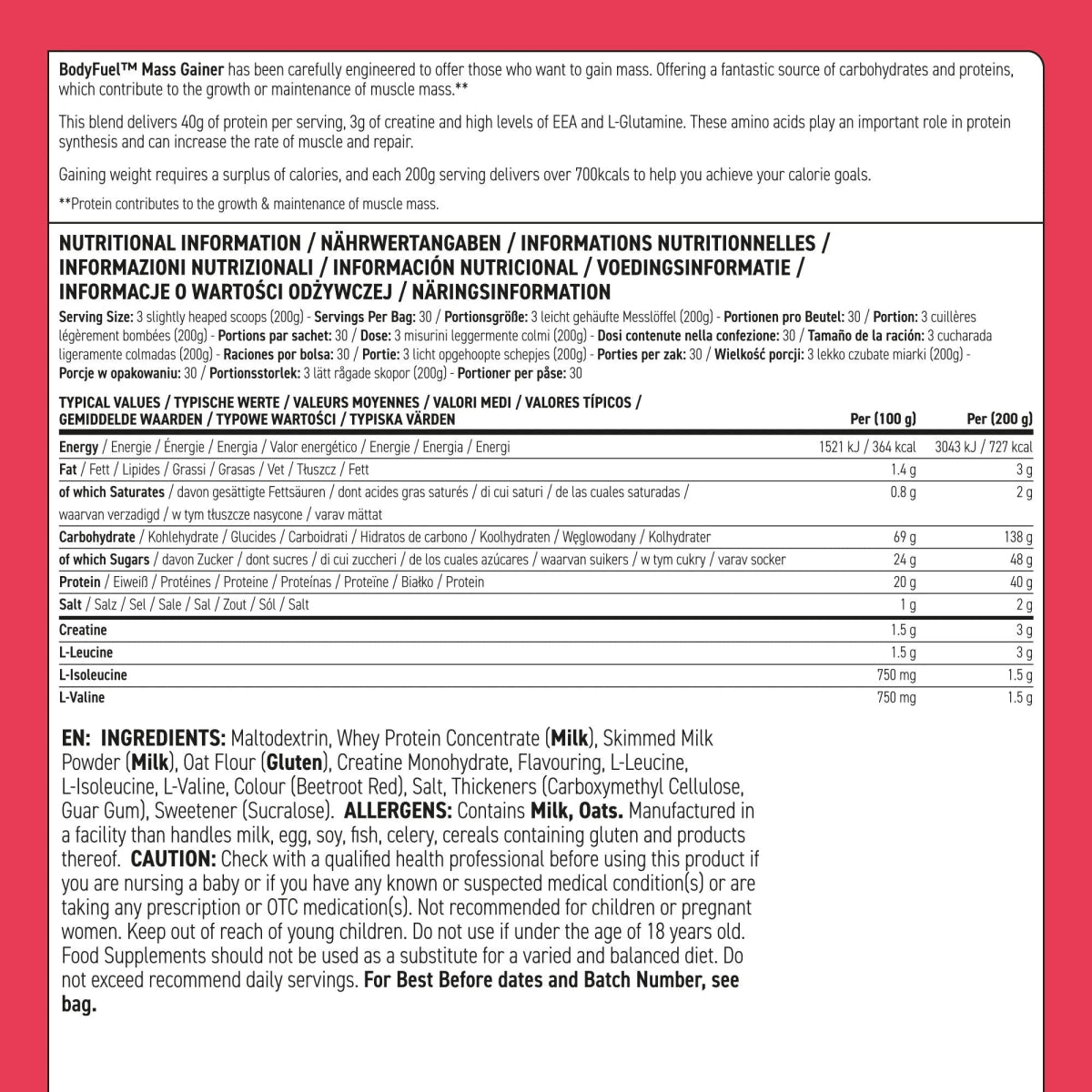 BODYFUEL™ Mass Gainer