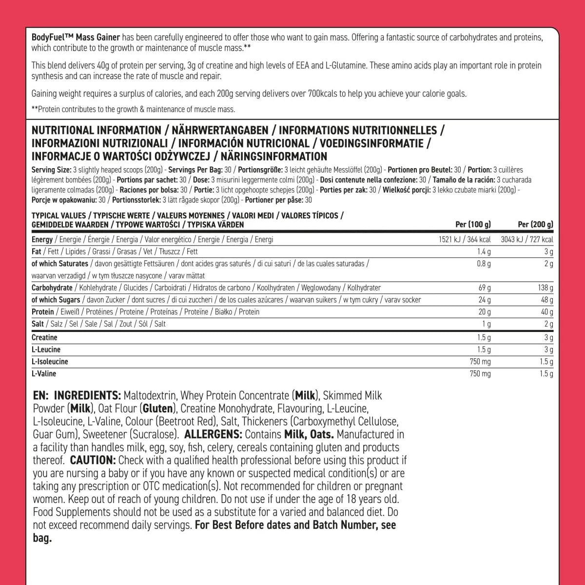 BODYFUEL™ Mass Gainer