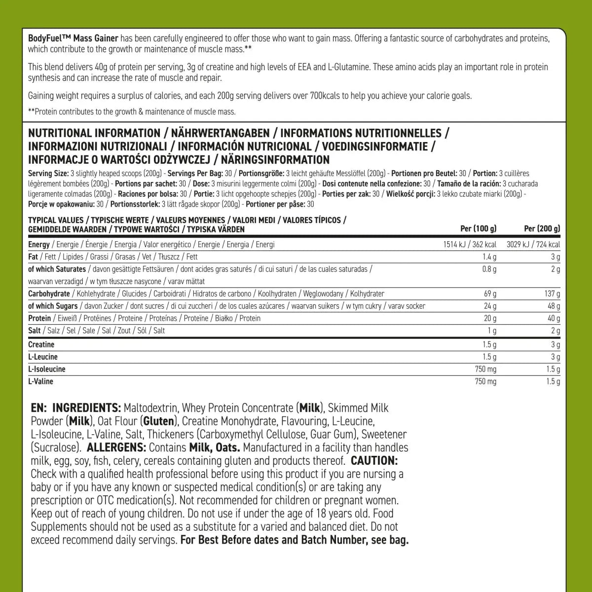 BODYFUEL™ Mass Gainer
