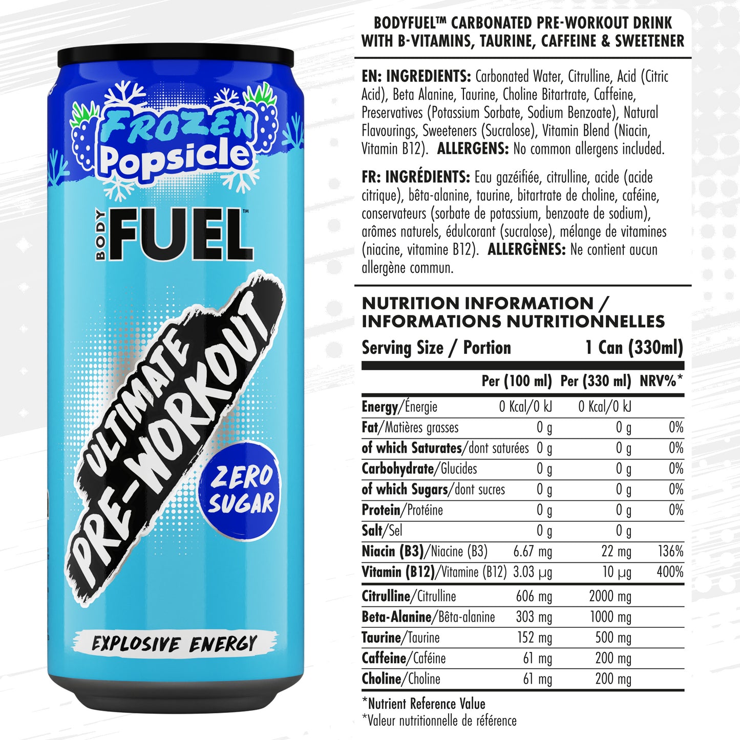 BODYFUEL™ Pre Workout Energy Drink 330ml