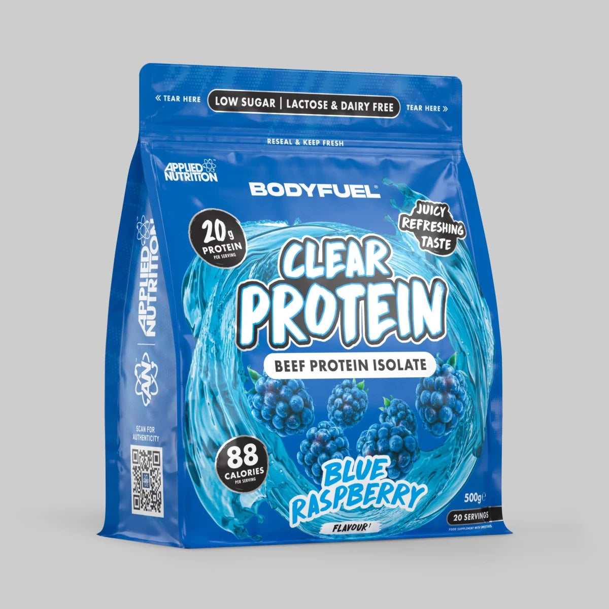 BODYFUEL CLEAR PROTEIN BEEF PROTEIN ISOLATE - Blue Raspberry flavor protein powder by APPLIED NUTRITION