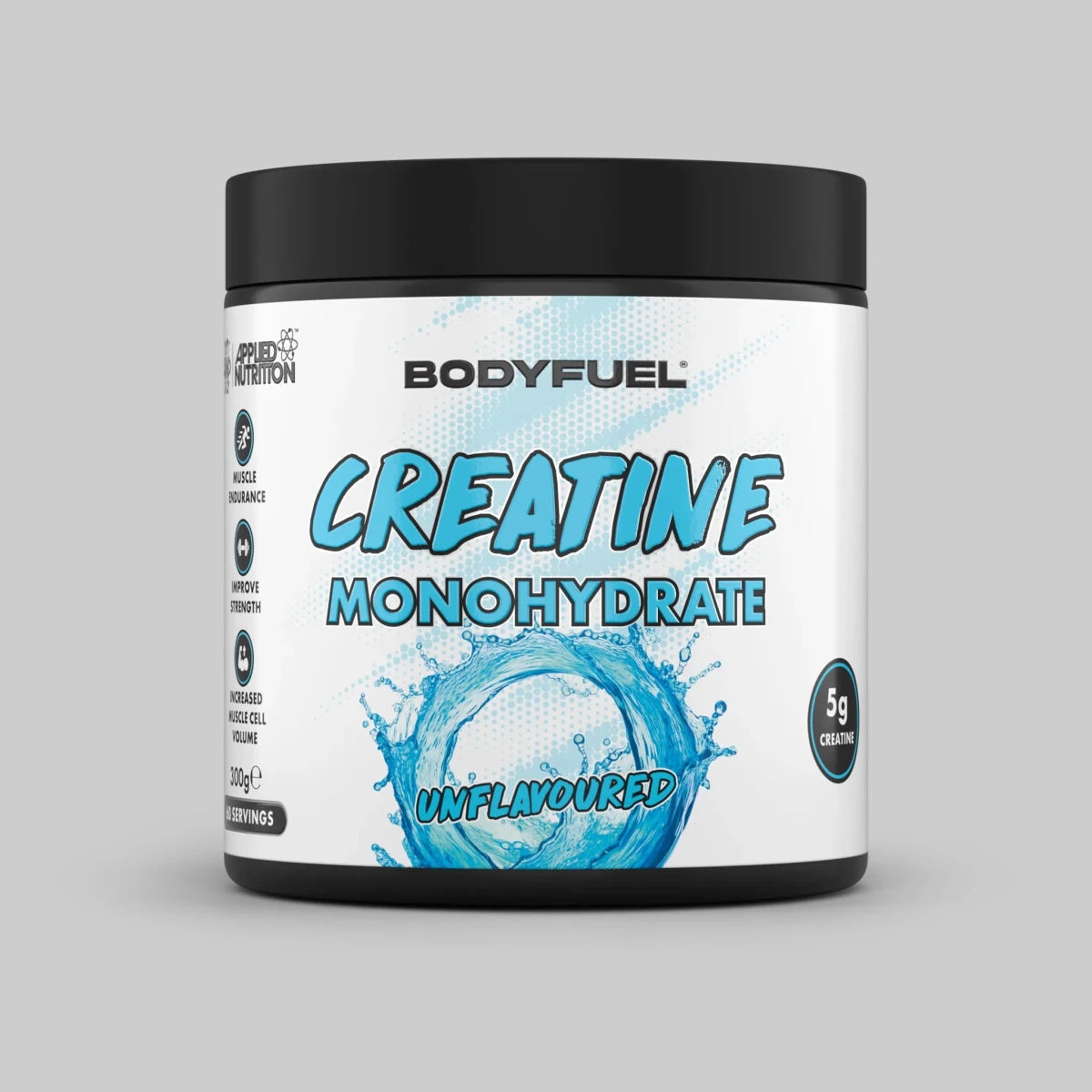 Bodyfuel Creatine Monohydrate supplement container on a gray background