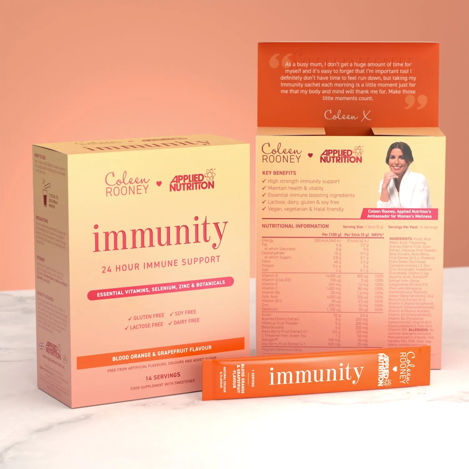 Applied Nutrition — Coleen's Immunity 14 x 5g - Blood Orange & Grapefruit — view 1