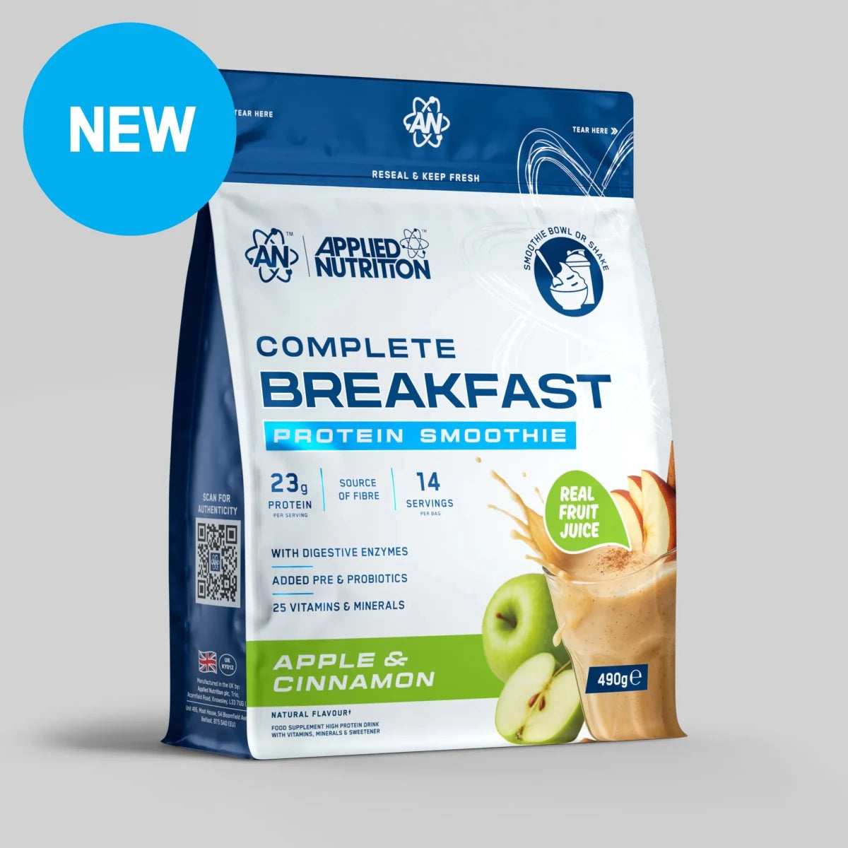 Complete Breakfast Protein Smoothie - apple_cinnamon flavor protein powder by APPLIED NUTRITION
