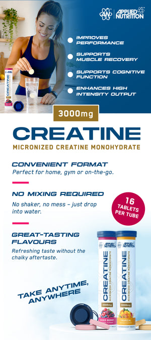 Creatine Monohydrate Effervescent Tablets | Applied Nutrition – Applied ...