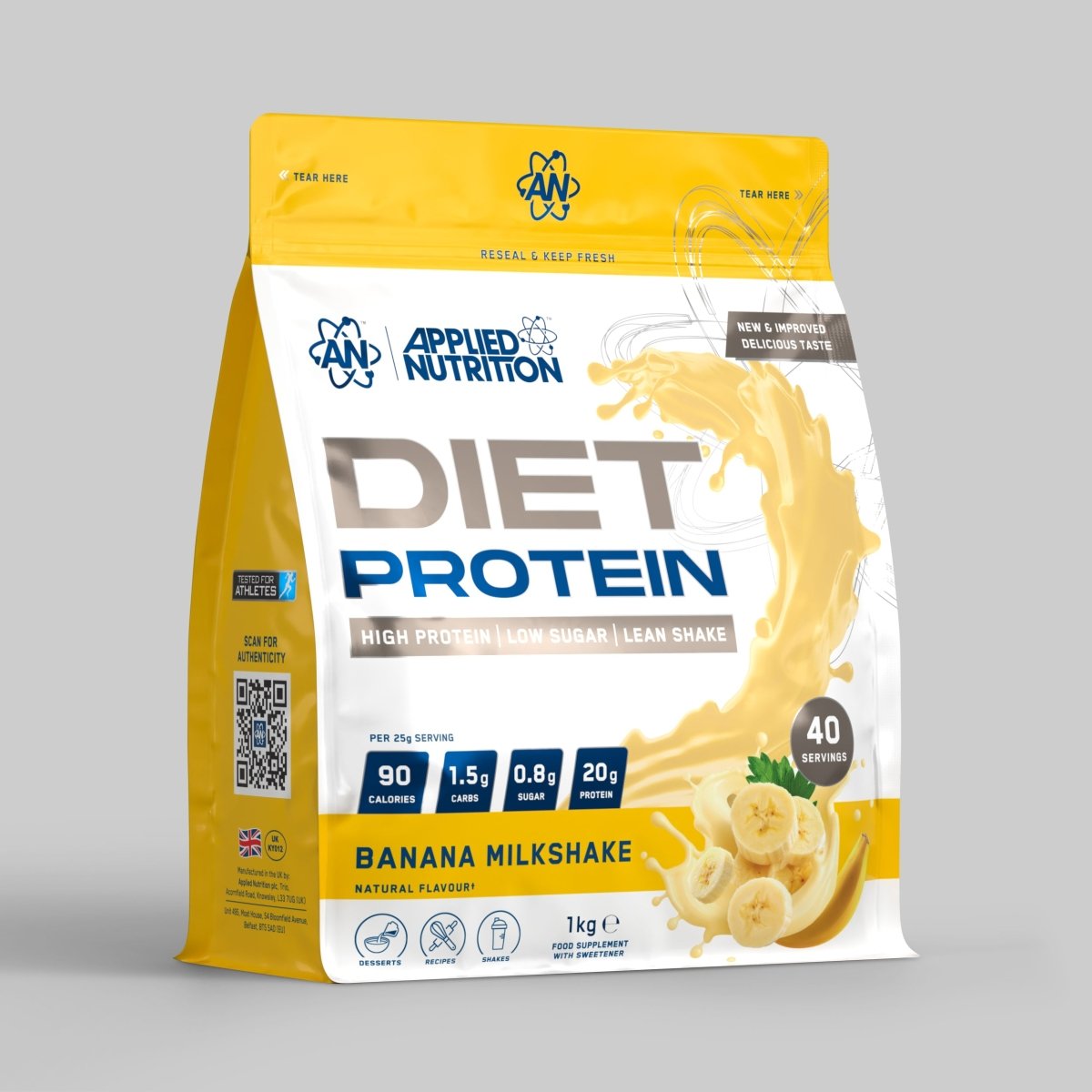 Diet Whey Protein 1kg - Banana Milkshake
