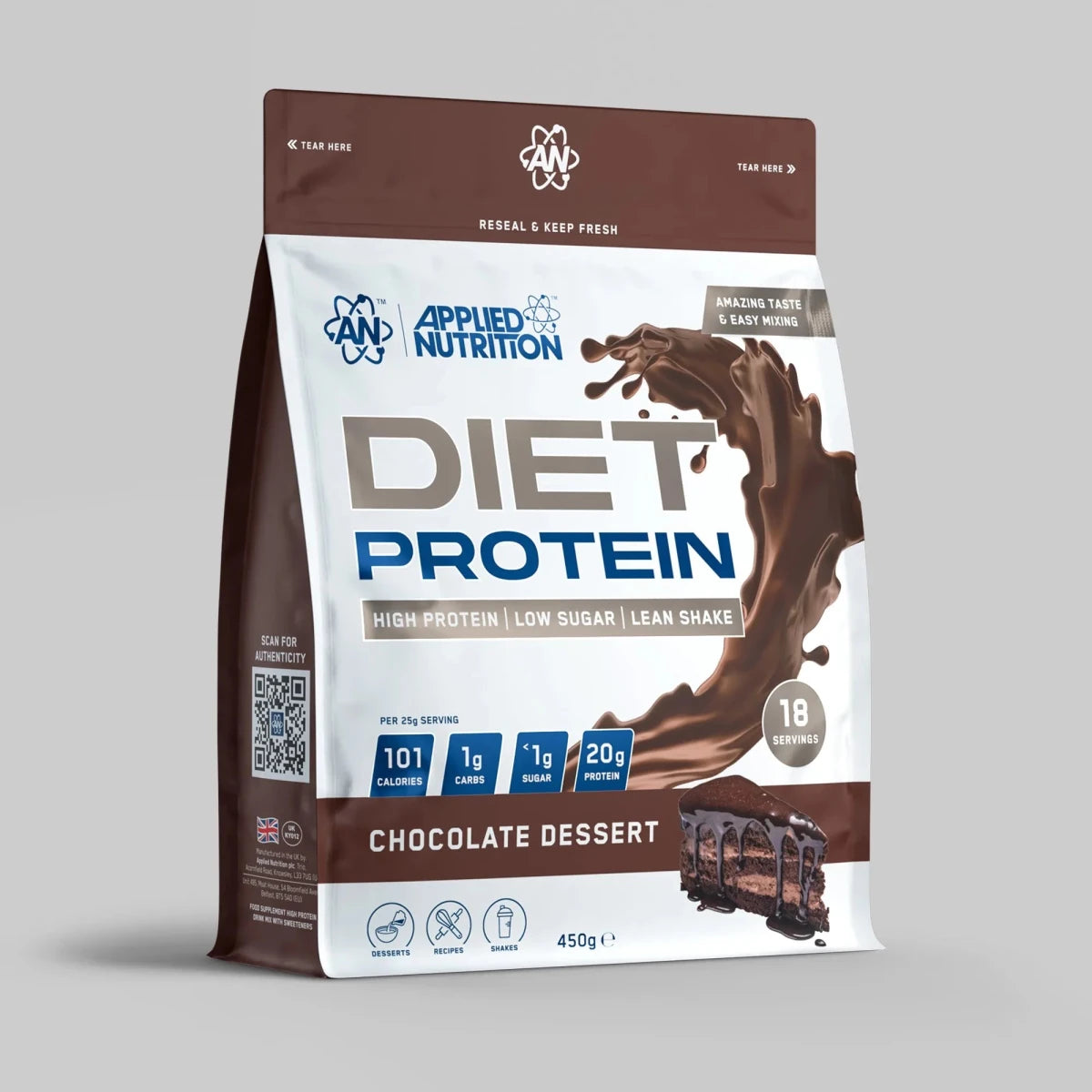 Diet Protein Chocolate Dessert - Chocolate Dessert flavor protein powder by APPLIED NUTRITION