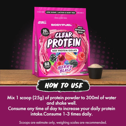 BODYFUEL Clear Beef Protein Isolate 500 g (20 Portionen)