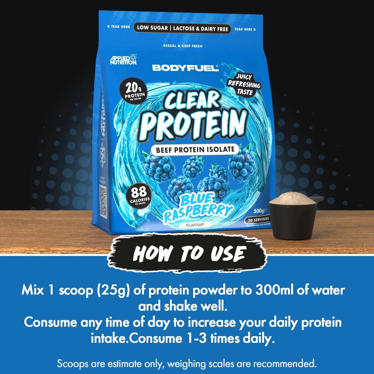 BODYFUEL Clear Beef Protein Isolate 500 g (20 Portionen)