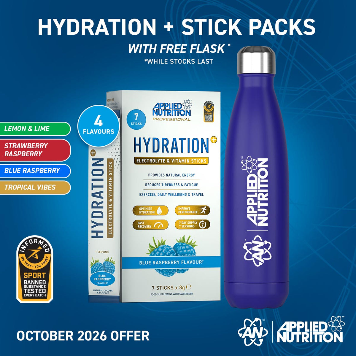 Hydration+ Electrolyte & Vitamin Powder Stick Pack