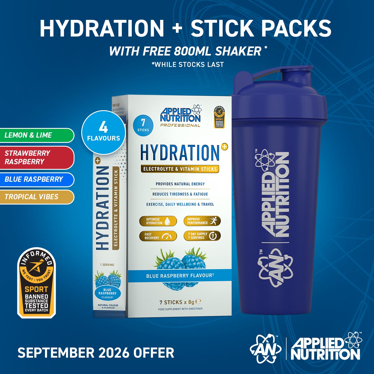 Hydration+ Electrolyte & Vitamin Powder Stick Pack