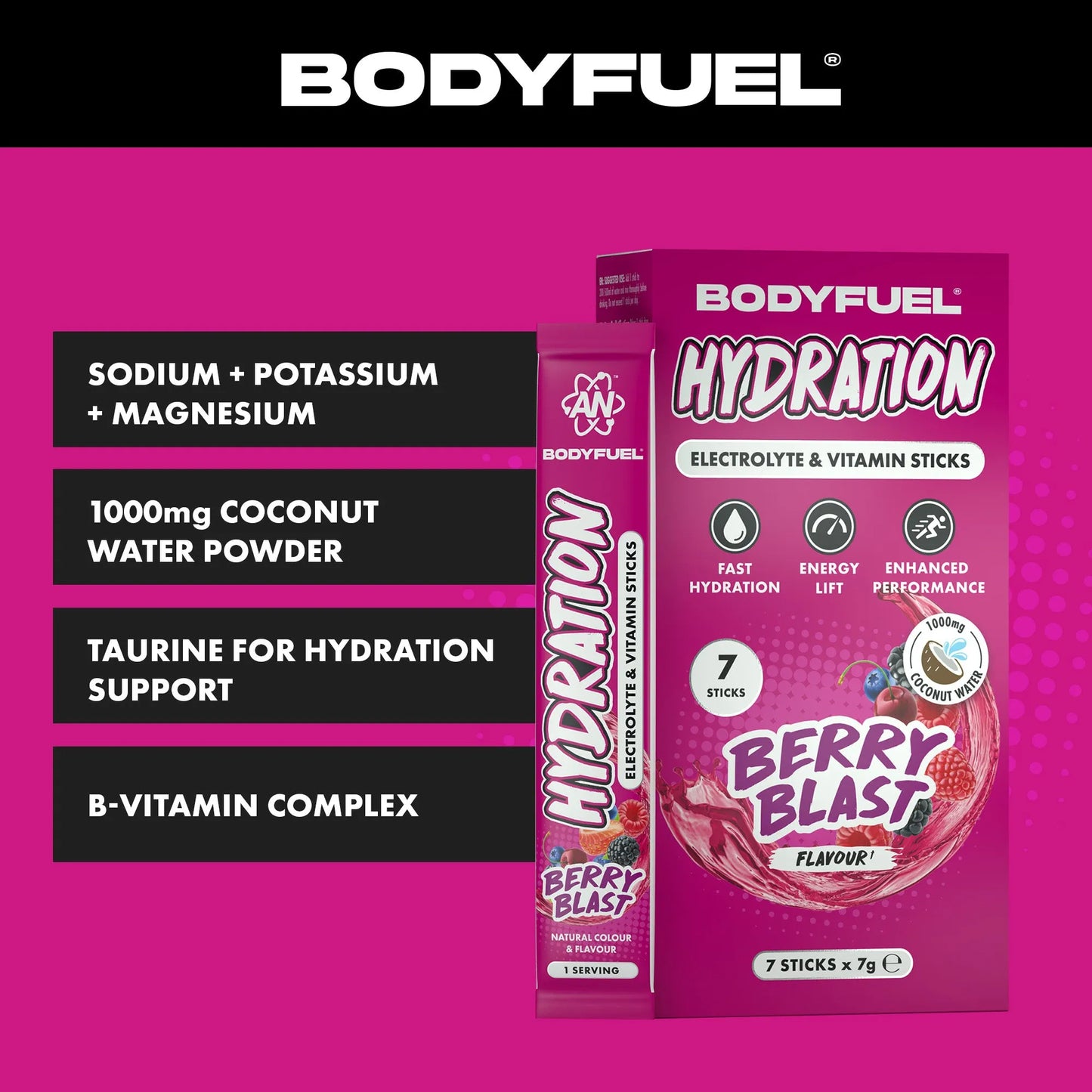 BodyFuel™ Hydration Electrolyte & Vitamin Stick Pack