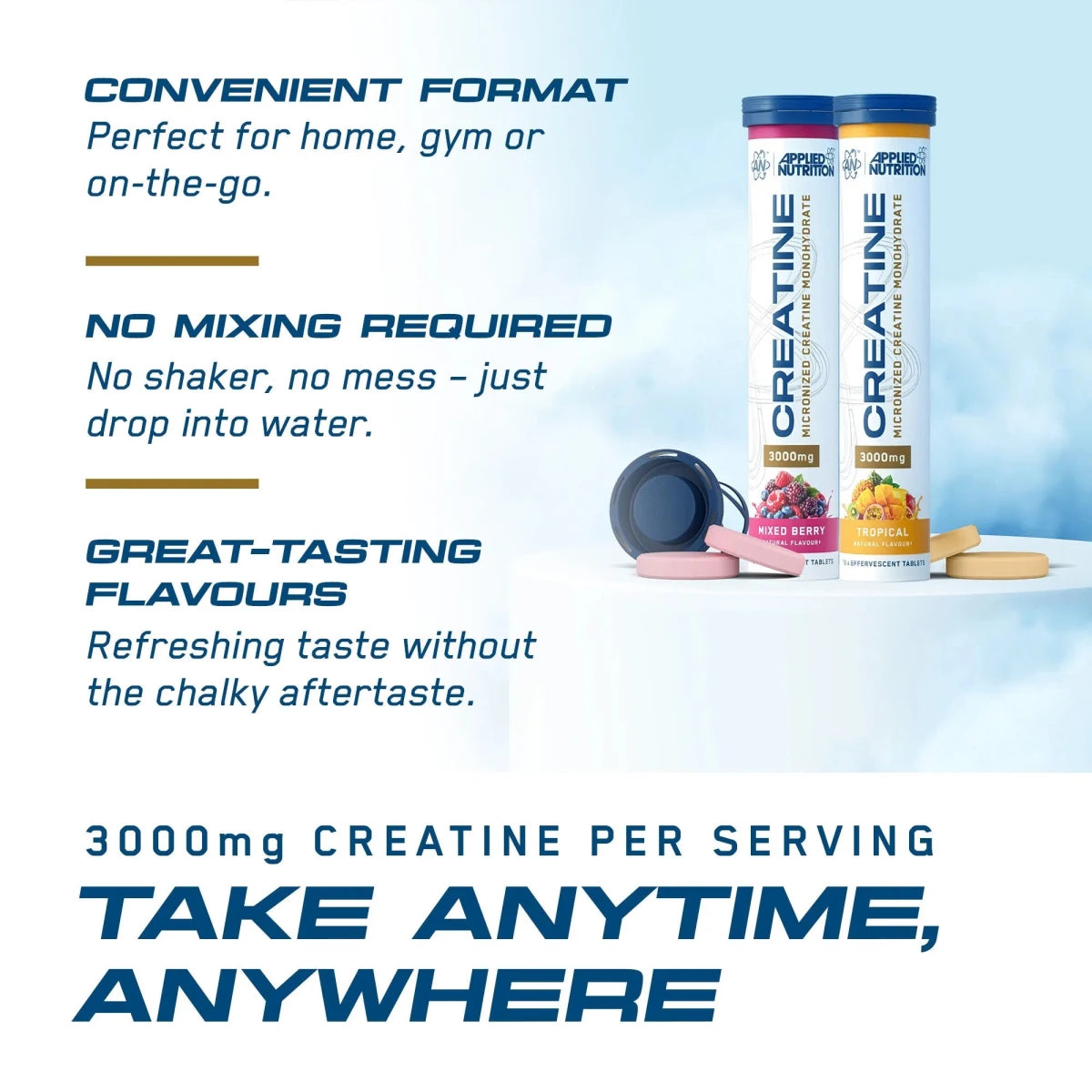 Creatine Monohydrate Effervescent Tablets