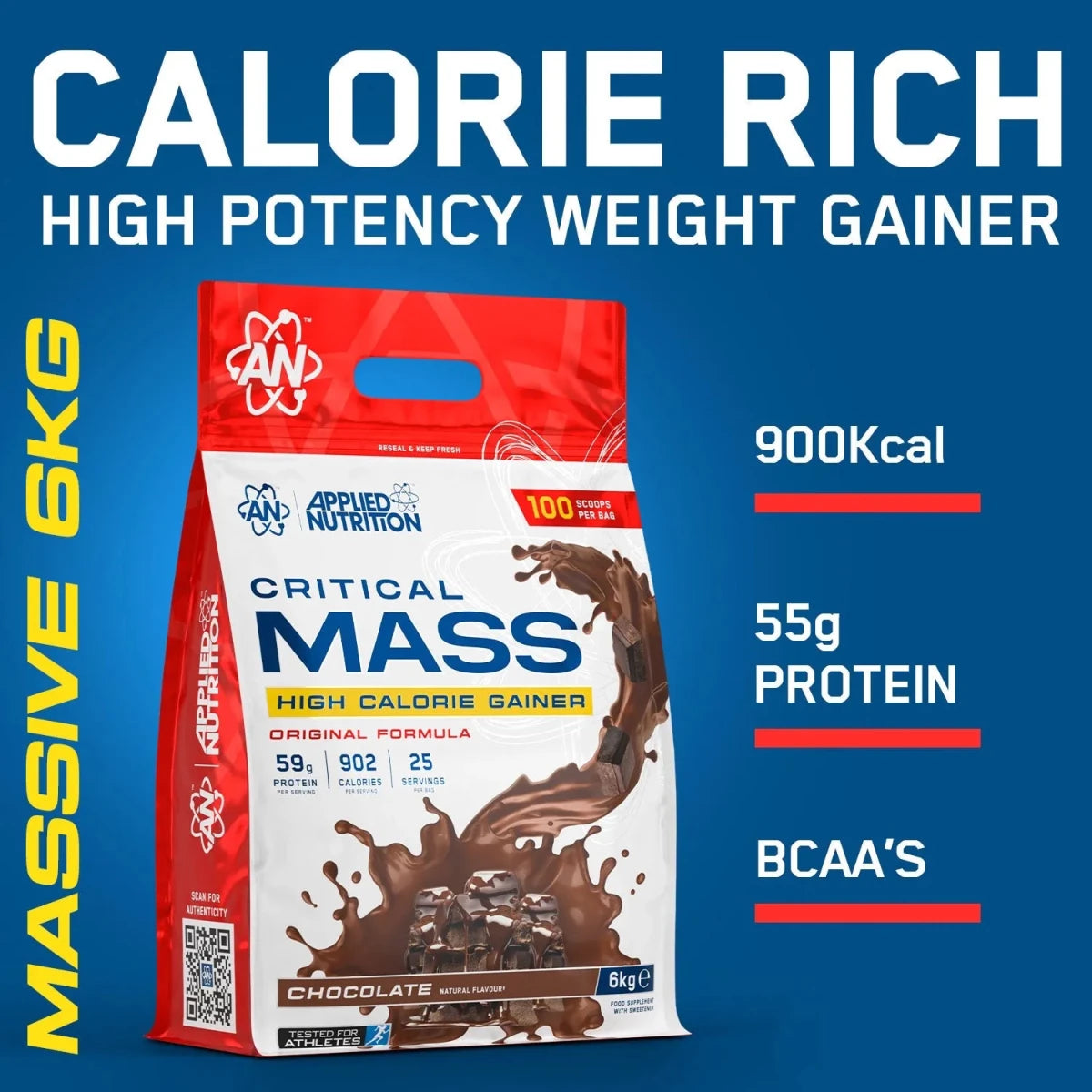 Critical Mass Original 6kg High Calorie Gainer