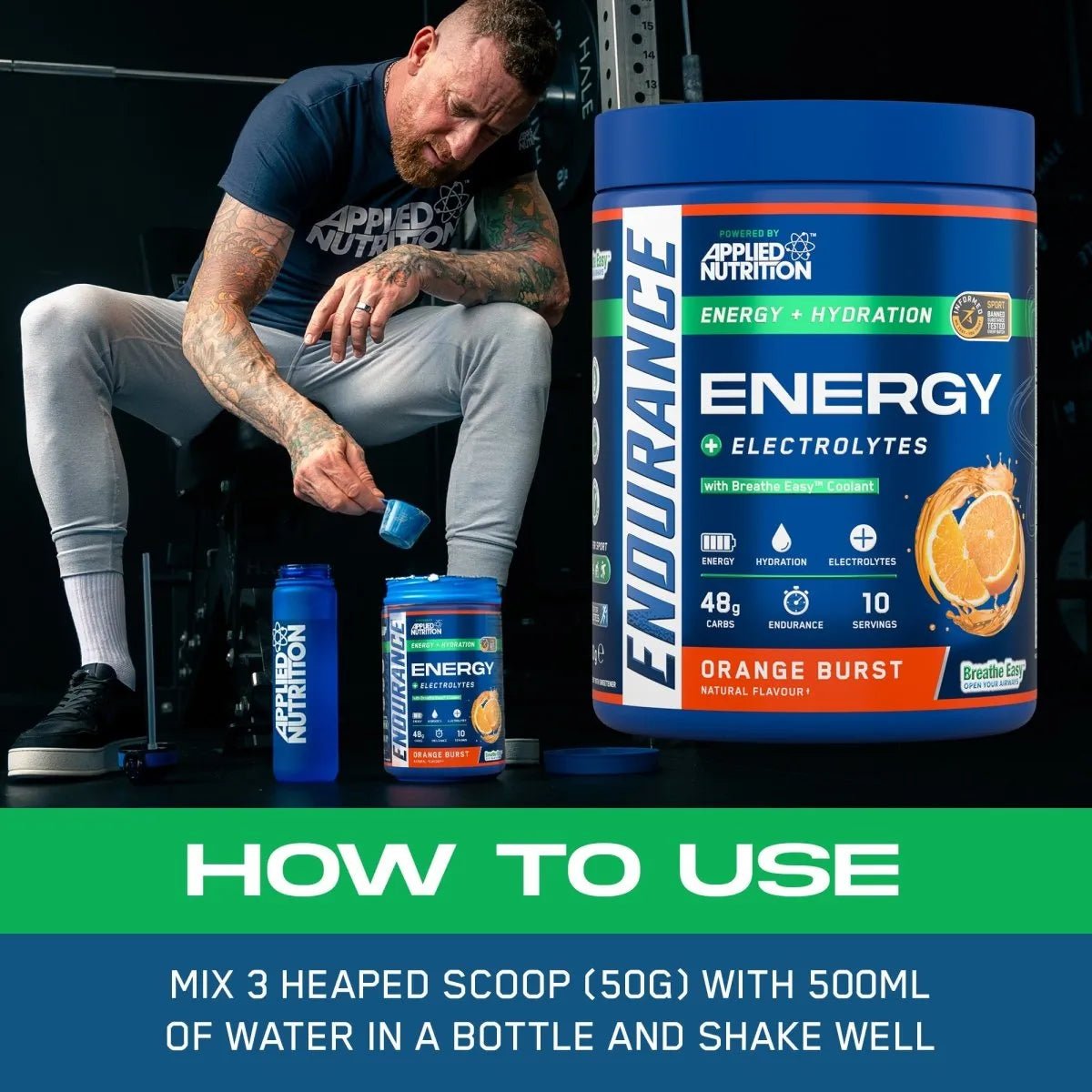 Endurance Breathe – Energie- und Hydratationspulver 1,5 kg (30 Portionen)