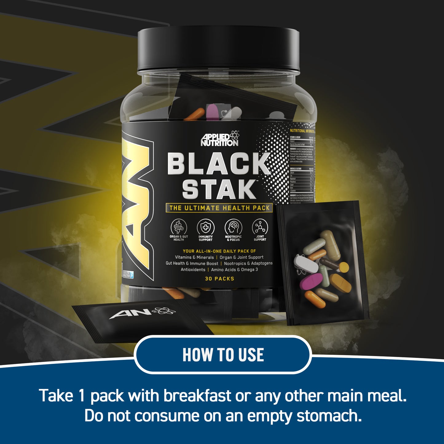 Black Stak - The Ultimate Health Pack (30 packs in each tub)