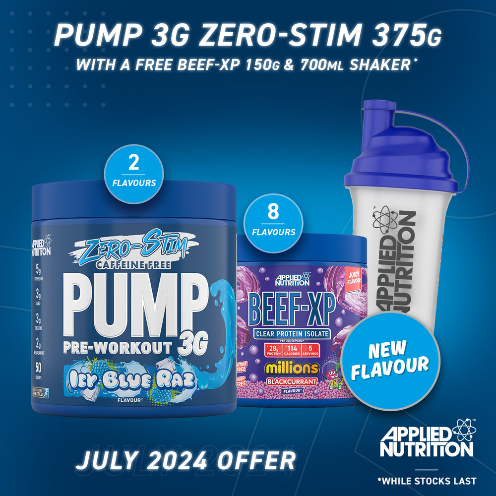 Pump 3G Zero Stim Caffeine Free Pre Workout UK Applied Nutrition Ltd