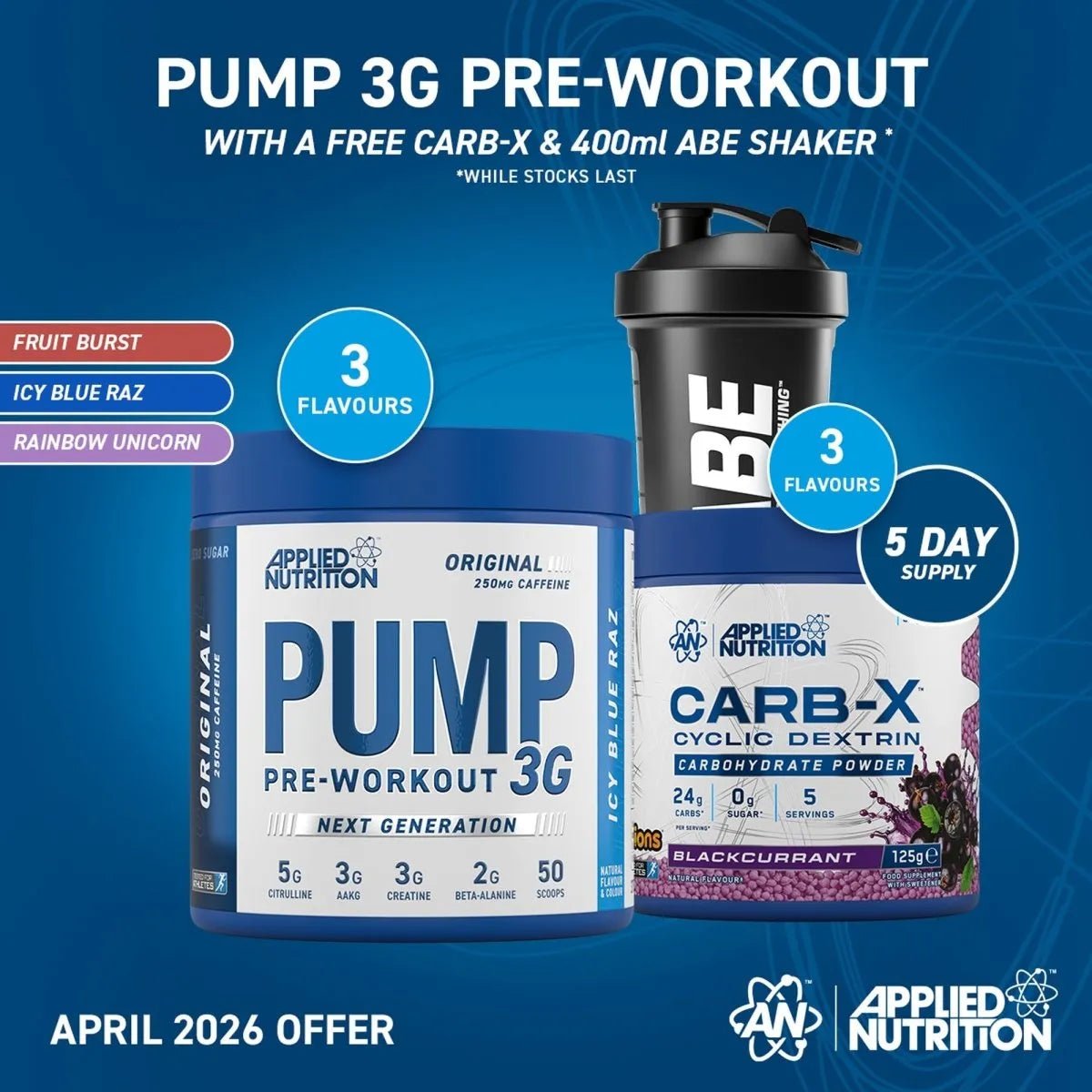 Pump 3G - Pre Workout with Caffeine
