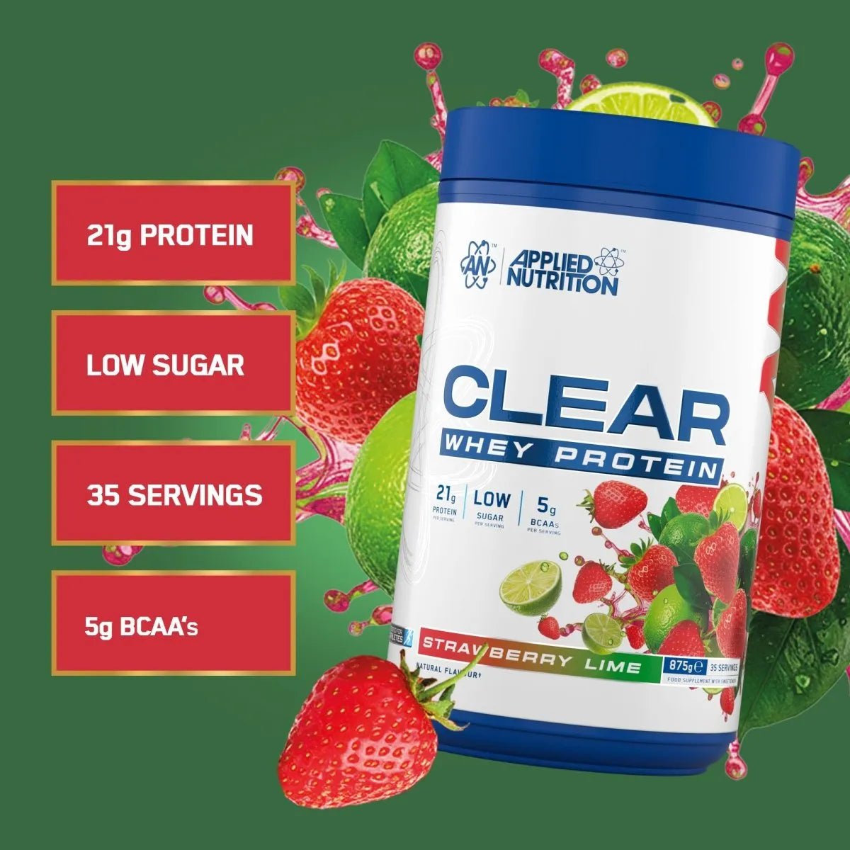 Clear Whey Protein Strawberry & Lime - Strawberry & Lime flavor protein powder by APPLIED NUTRITION