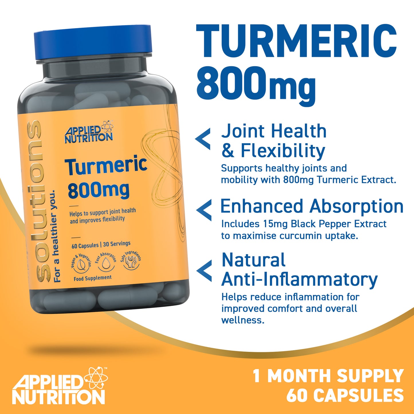 Turmeric Supplement Capsules 800mg (60 Capsules)