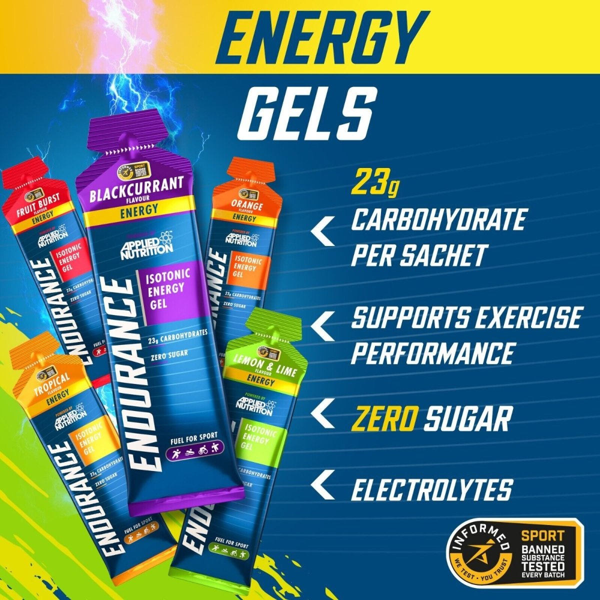 6 PACK - GEL ENDURANCE VARIETY - ENERGY