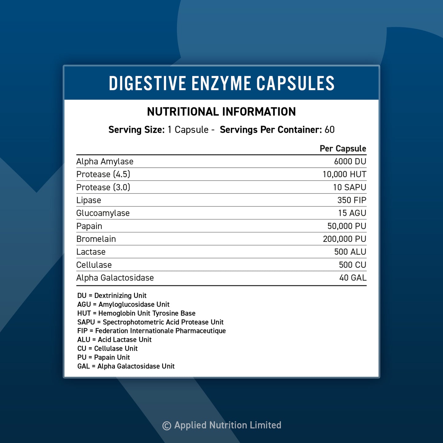 Digestive Enzyme Capsules - 60 Servings